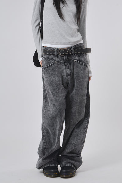 【Raucohouse】Vega washed denim pants Vega washed denim pants - Raucohouse | 60% - Asian Fashion