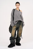 Raven wool ribbed crop knit