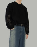 Os punching see-through knit