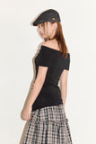 Lux off-shoulder T-shirt