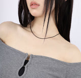 black chain necklace