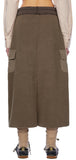 Verrer Cargo Brushed Long Skirt