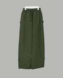 Snap button nylon pants
