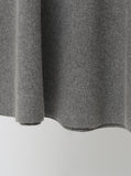 Flared Ribbed Long Skirt