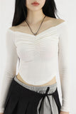 Twist silver leather necklace
