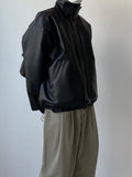 Winter High-Neck Leather Padding