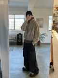Dirty Sand Denim Hood Zip-Up