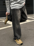 Vintage Brush Washed Black Denim