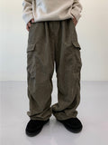 Unisex Slick Corduroy Cargo Pants