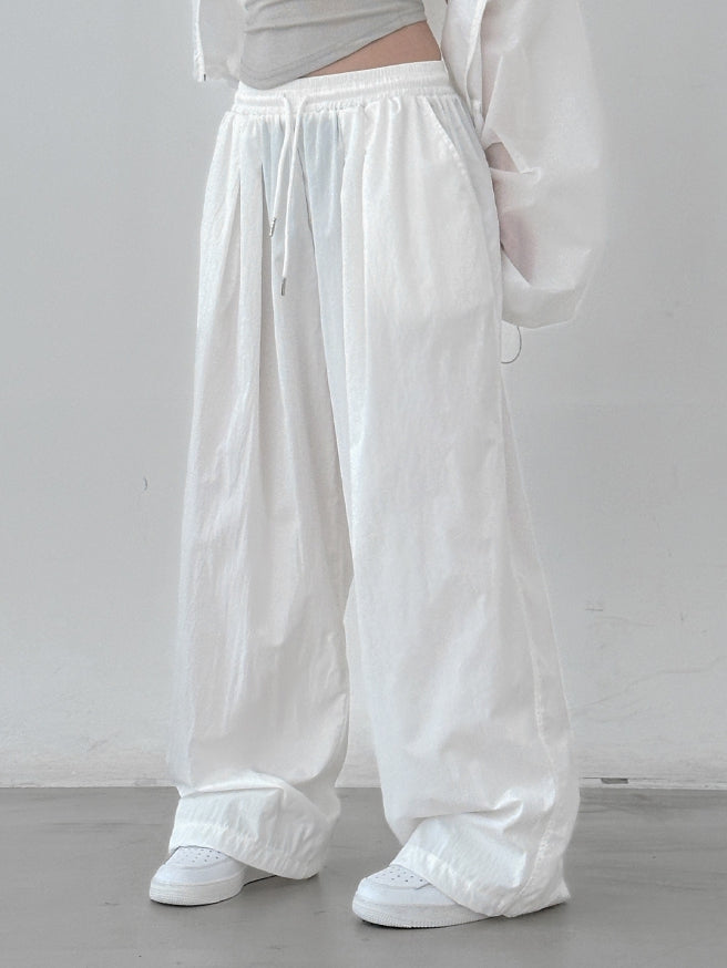 【mnem】Pitt pintuck nylon pants mnem(ムネム) - ピットピンタックナイロンパンツ / Pitt pintuck