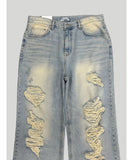 Kuje Tin Washing Light Blue Wide Denim
