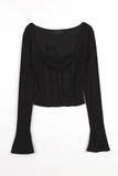 Baby deep neck crop tee