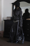 Bold Leather Pleated Skirt