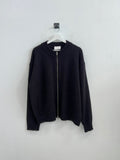 Rio Diamond Damage Knit Zip-Up