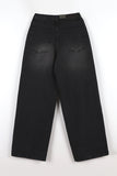 Eyelet Pintuck Black Denim