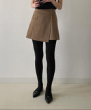 Brushed Tours Unbalanced Mini Skirt