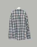curd over check shirt
