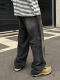Vintage Brush Washed Black Denim