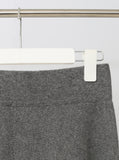 Flared Ribbed Long Skirt
