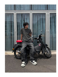 Summer Wide Cool Banding Cargo Denim