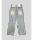 Kuje Tin Washing Light Blue Wide Denim