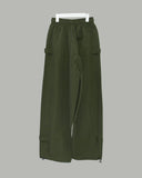 Snap button nylon pants