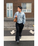 Twill Side Tuck Pants