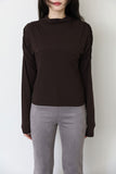 Ruched shirring half-neck top