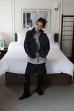 Leather Overfit Buckle Sweatshirt