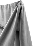 Velour Knot Maxi Long Skirt