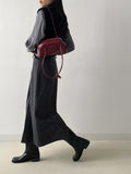 Section Glossy Half Shoulder Bag