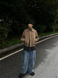 Simple Mood Suede Zip-Up Jacket