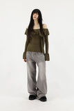 Grayish washed denim jeans