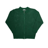Cold Punching Collar Knit Zip-Up
