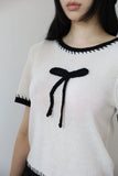 Ribbon Color Matching Round Knit