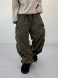 Unisex Slick Corduroy Cargo Pants