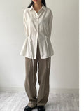 Peach String Loose Fit Shirt
