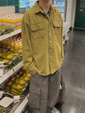 Mustard Dying Solid Over Shirt