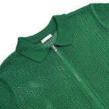 Cold Punching Collar Knit Zip-Up