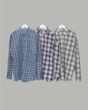 curd over check shirt