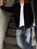Diamond Fisherman Knit Zip-up