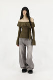 Grayish washed denim jeans