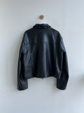 [UNISEX]Leather Crop Matte Jacket