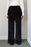 Dot pleats layer pants