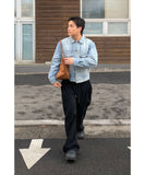 Twill Side Tuck Pants