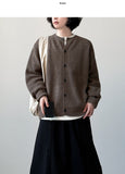 Personal Wool Round Cardigan