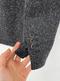 Tweed Wool 3 Button Overfit Jacket