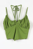Tie Shirring Sleeveless