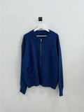 Rio Diamond Damage Knit Zip-Up
