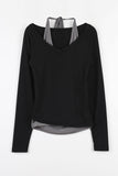 Halter layered T-shirt